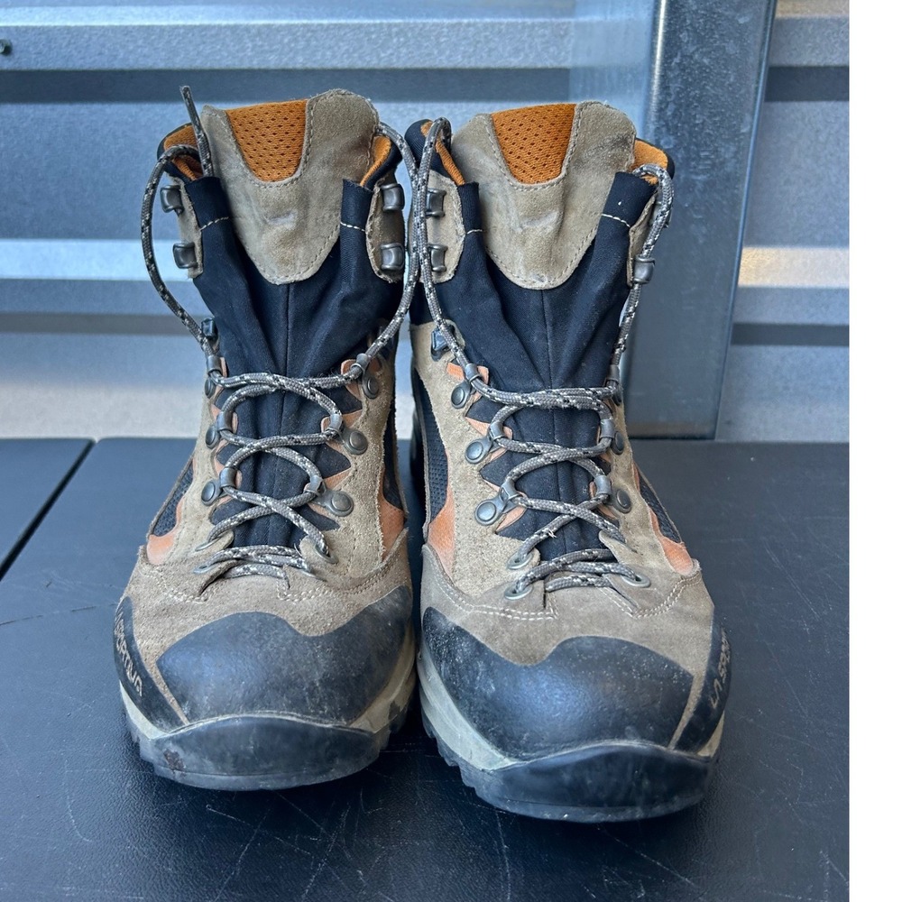 La Sportiva Gore-Tex Hiking Boots Mens‎ Size 8.5 Tan Black Made in Italy - Picture 2 of 13
